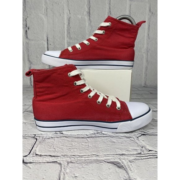 Polo by Ralph Lauren Kids Red Canvas Sneakers - Picture 2 of 11